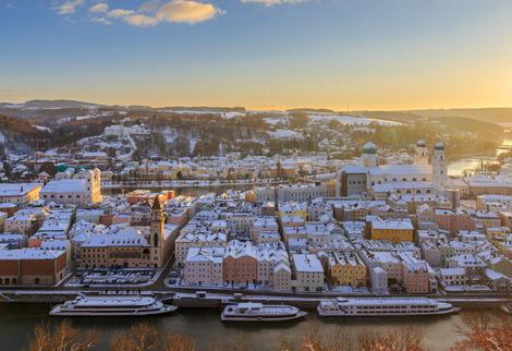 Blick auf Passau, Österreich