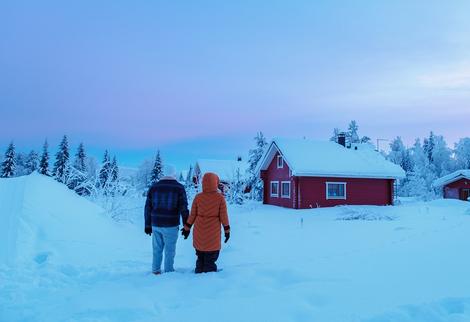 Winterspaziergang bei Iso-Syöte