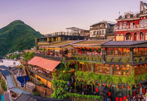 Blick auf Keelung, Taiwan
